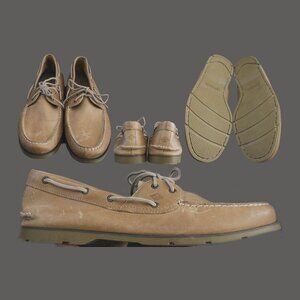 Sperry Top Sider Leeward 2-Eye Deck Shoes Men’s Size US 15M, Tan